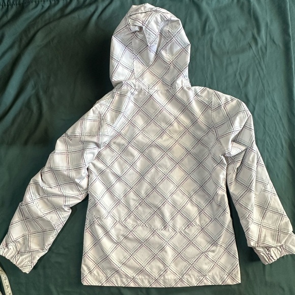 Columbia Omni Tech White/Teal Hooded Puffer Jacket,  Girls Medium - Picture 2 of 16